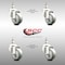 Service Caster 3 Inch 316SS Gray Polyurethane Wheel Swivel 3/8 Inch Threaded Stem Caster Set SCC-SS316TS20S314-PPUB-381615-4 - alternate 4